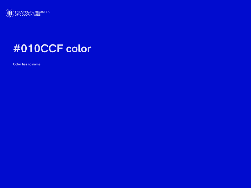 #010CCF color image