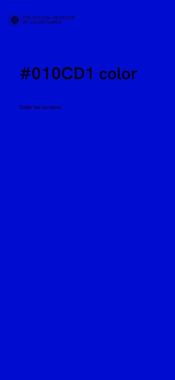 #010CD1 color image