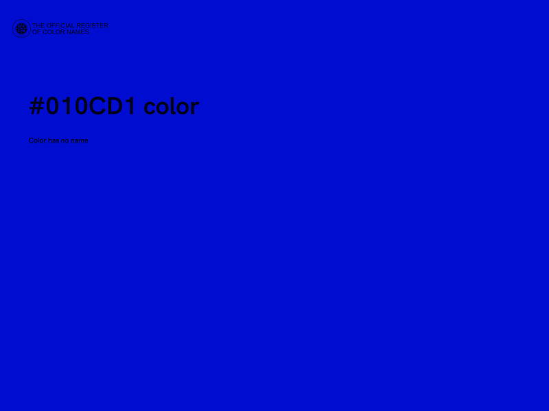 #010CD1 color image