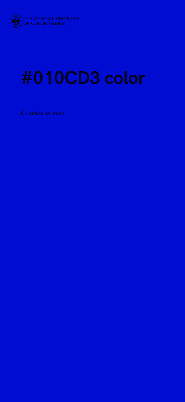 #010CD3 color image
