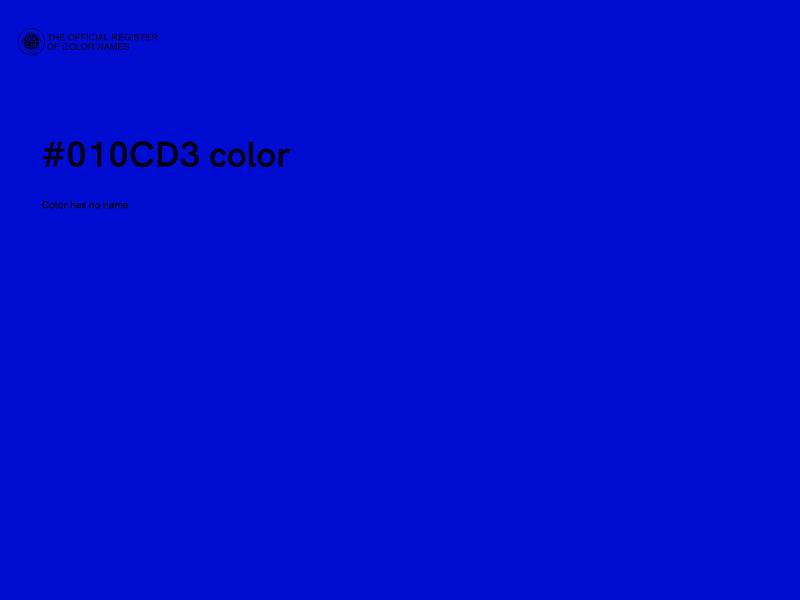 #010CD3 color image