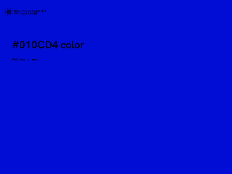 #010CD4 color image