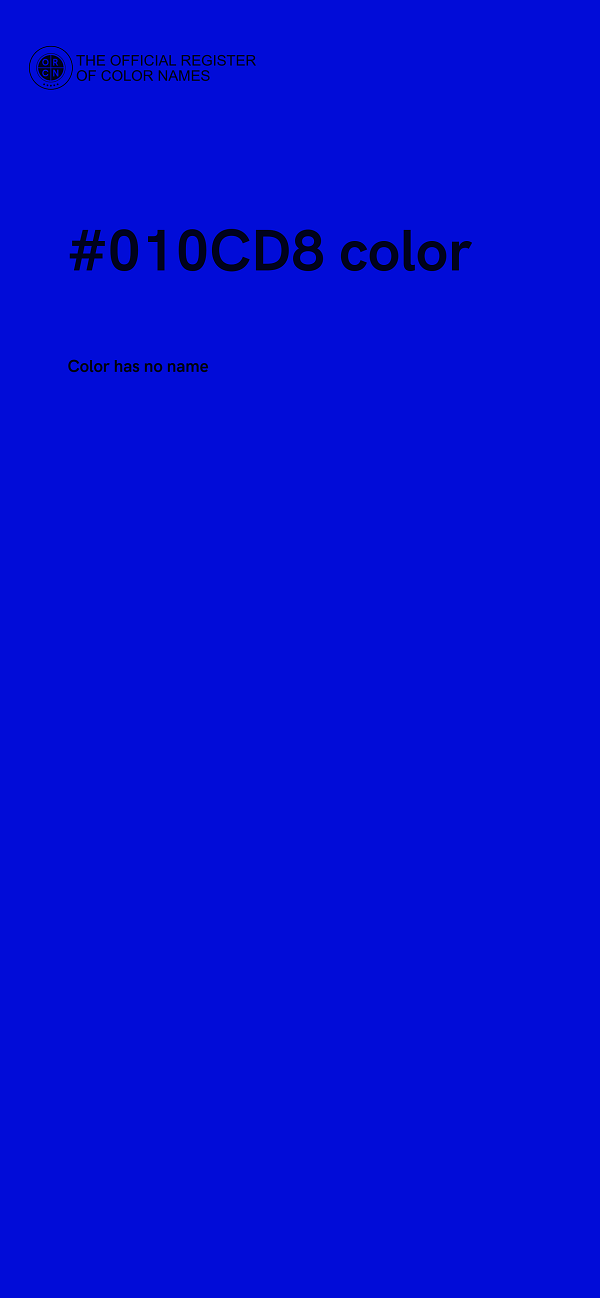 #010CD8 color image