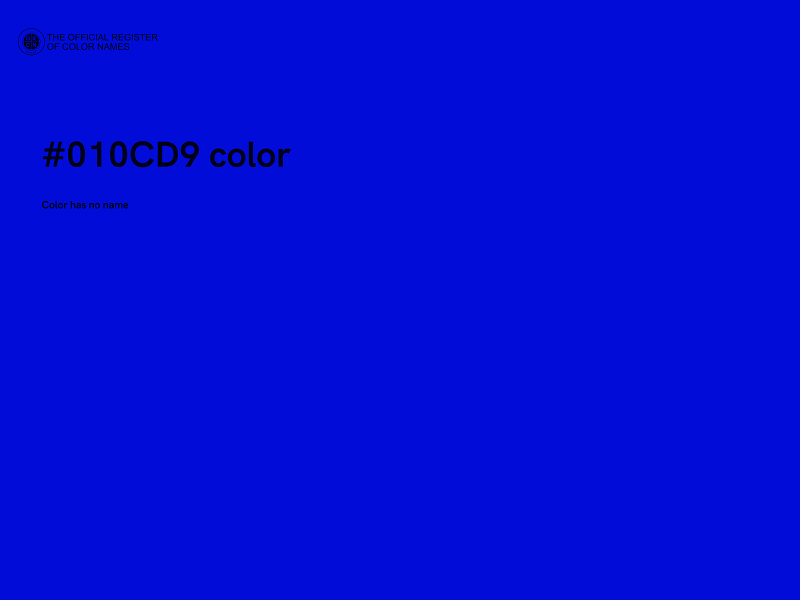 #010CD9 color image