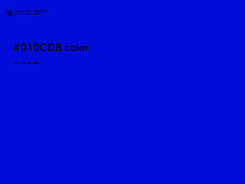 #010CDB color image