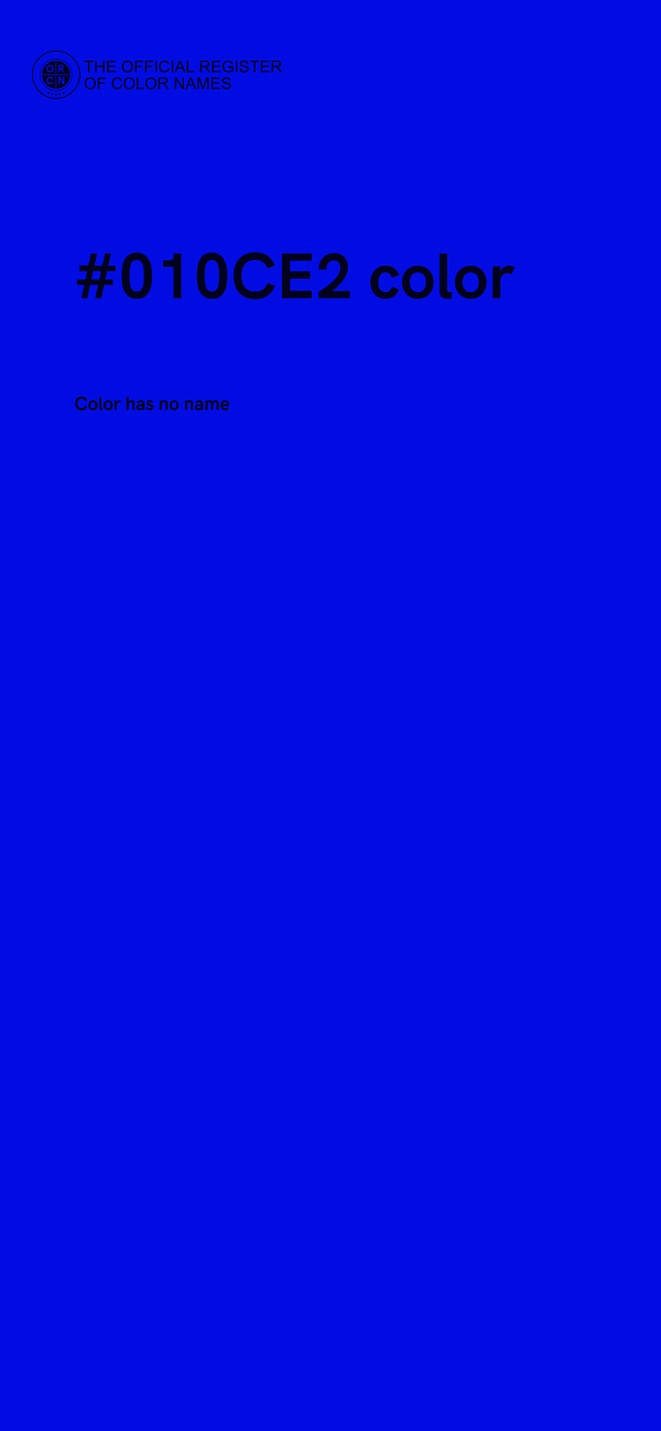 #010CE2 color image