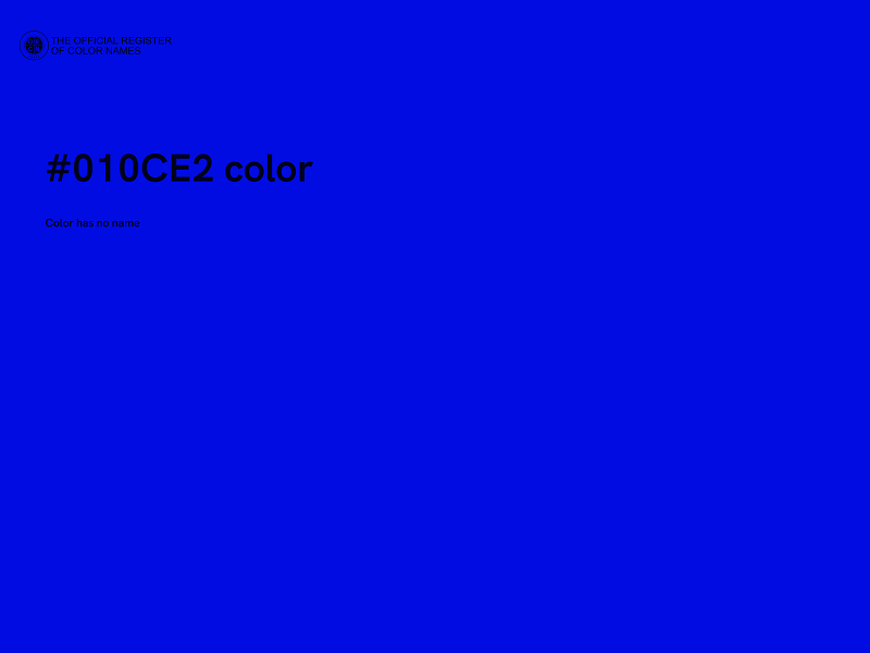 #010CE2 color image