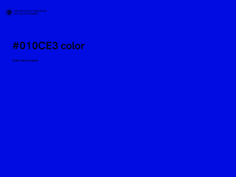 #010CE3 color image