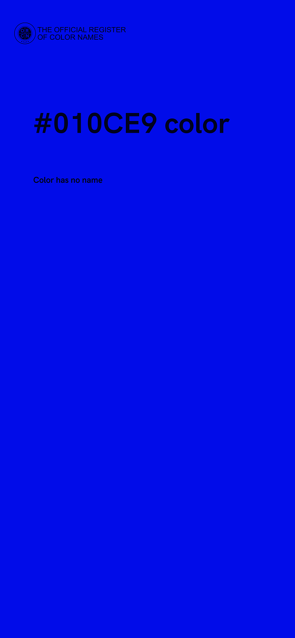 #010CE9 color image