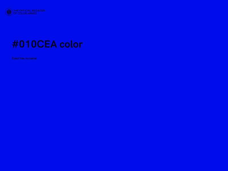 #010CEA color image