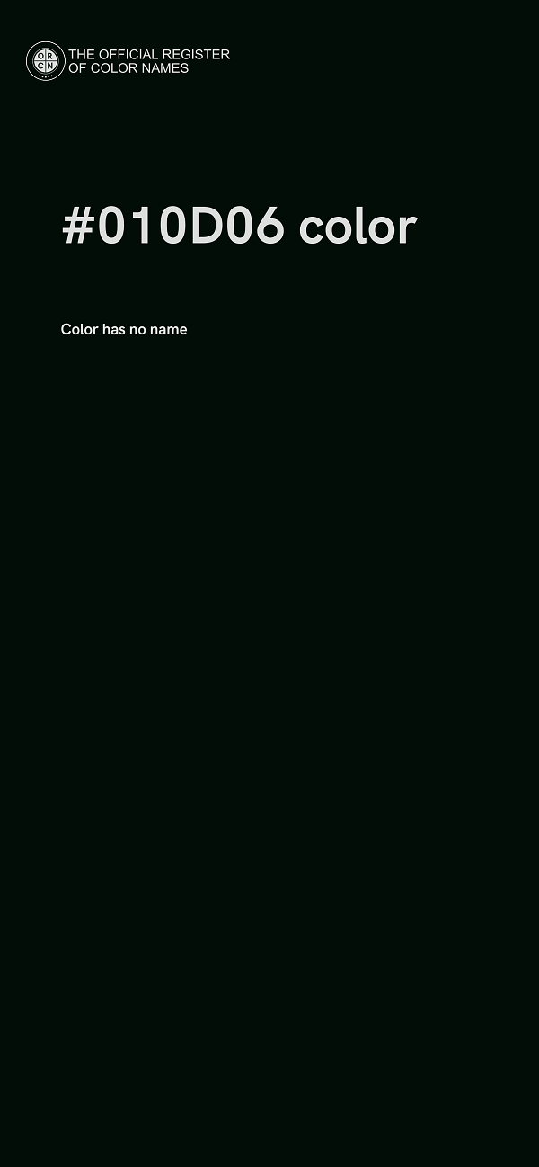 #010D06 color image