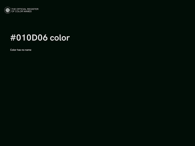 #010D06 color image
