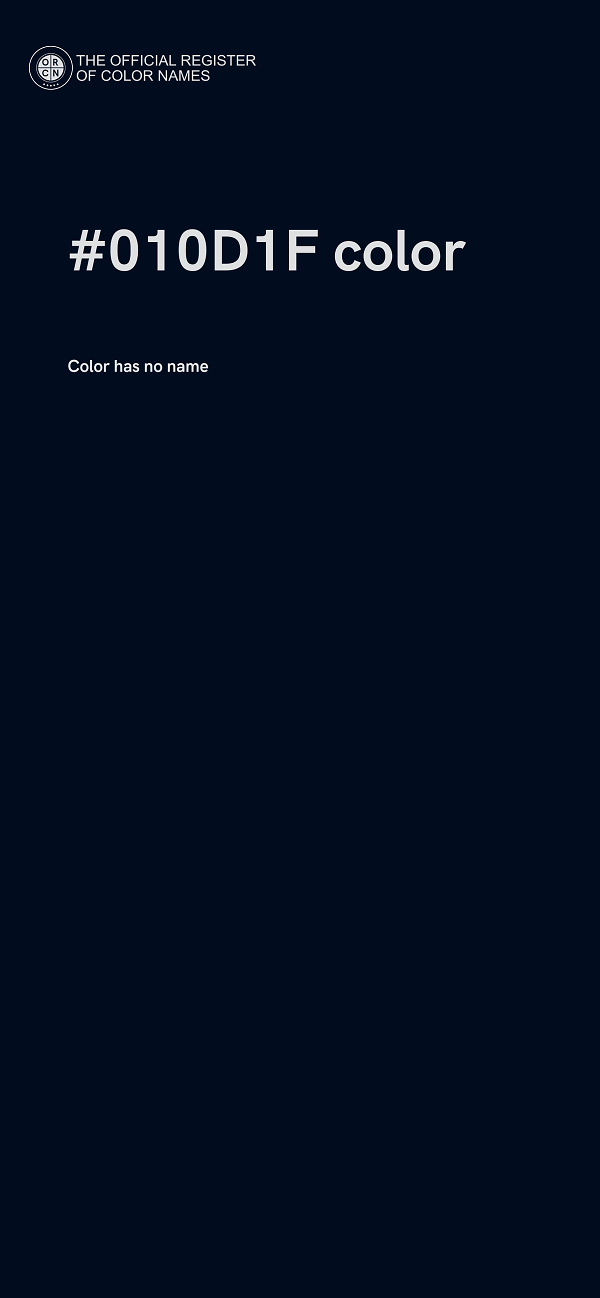#010D1F color image