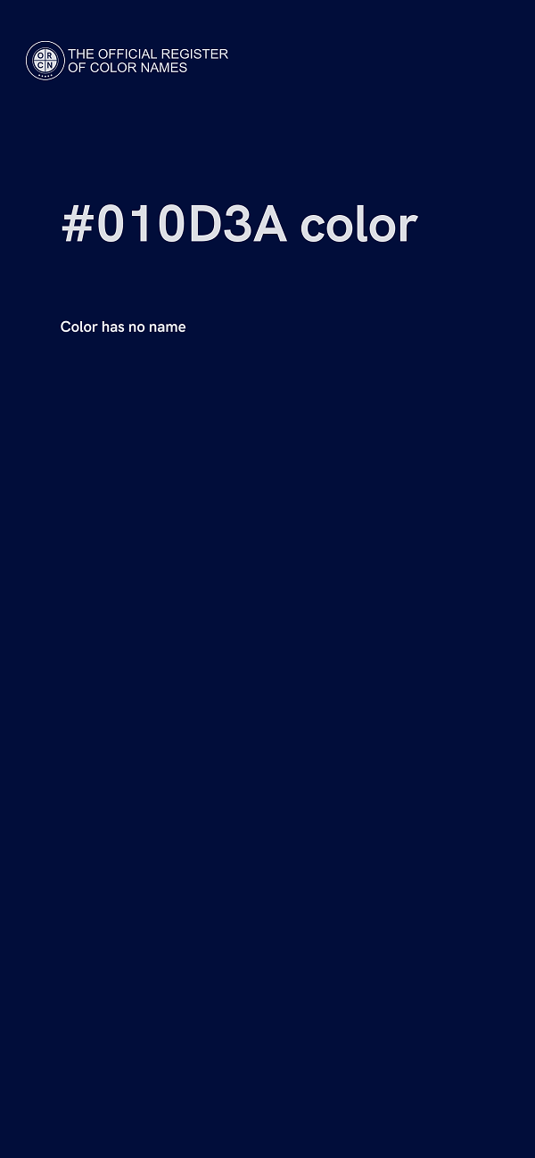 #010D3A color image