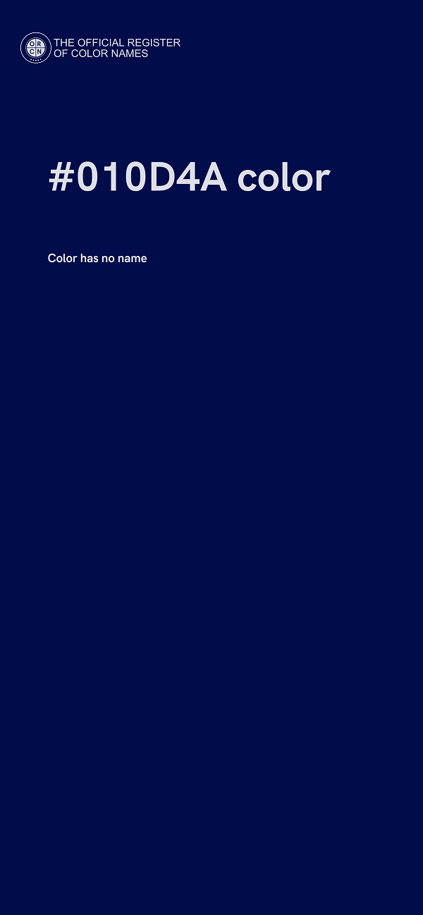 #010D4A color image