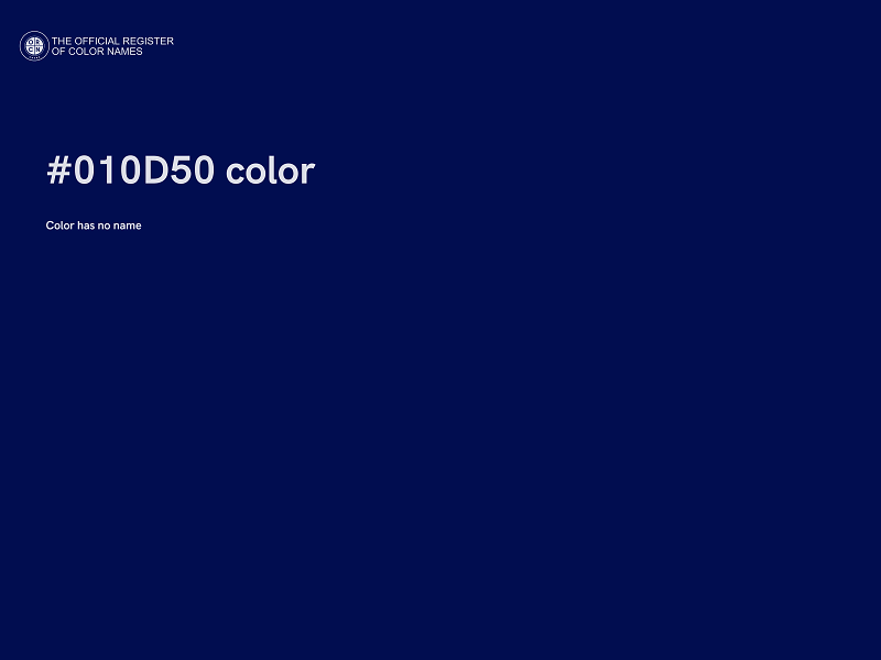 #010D50 color image