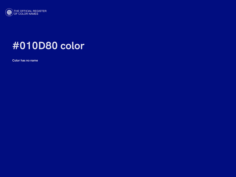 #010D80 color image