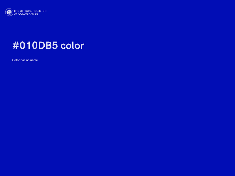 #010DB5 color image