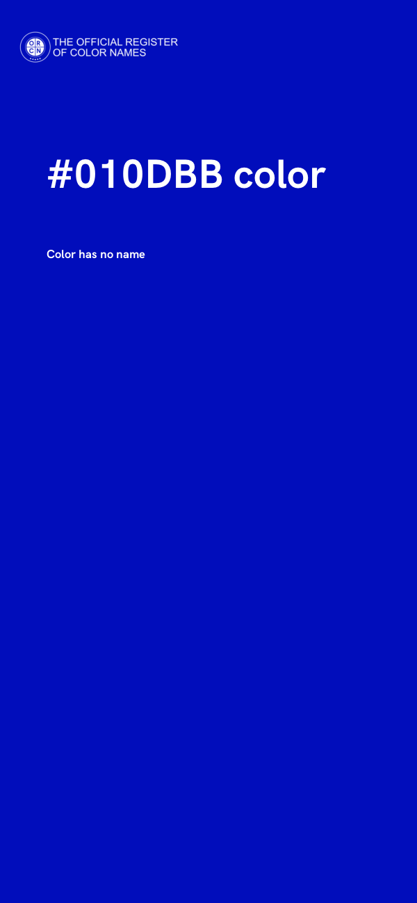 #010DBB color image