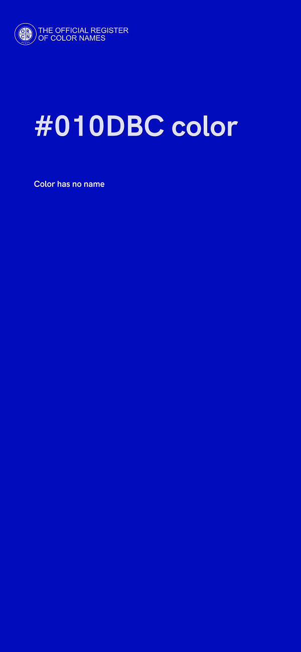 #010DBC color image