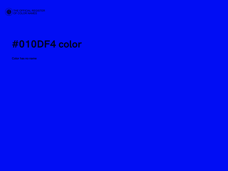 #010DF4 color image