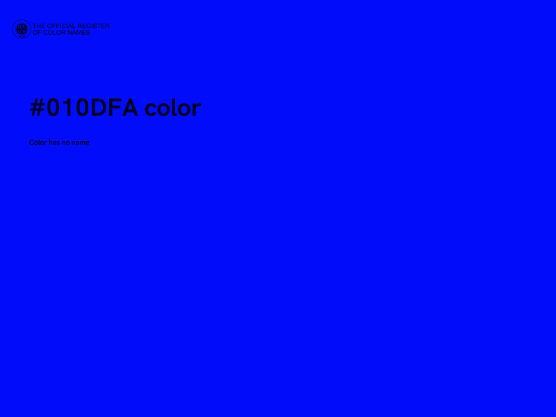 #010DFA color image
