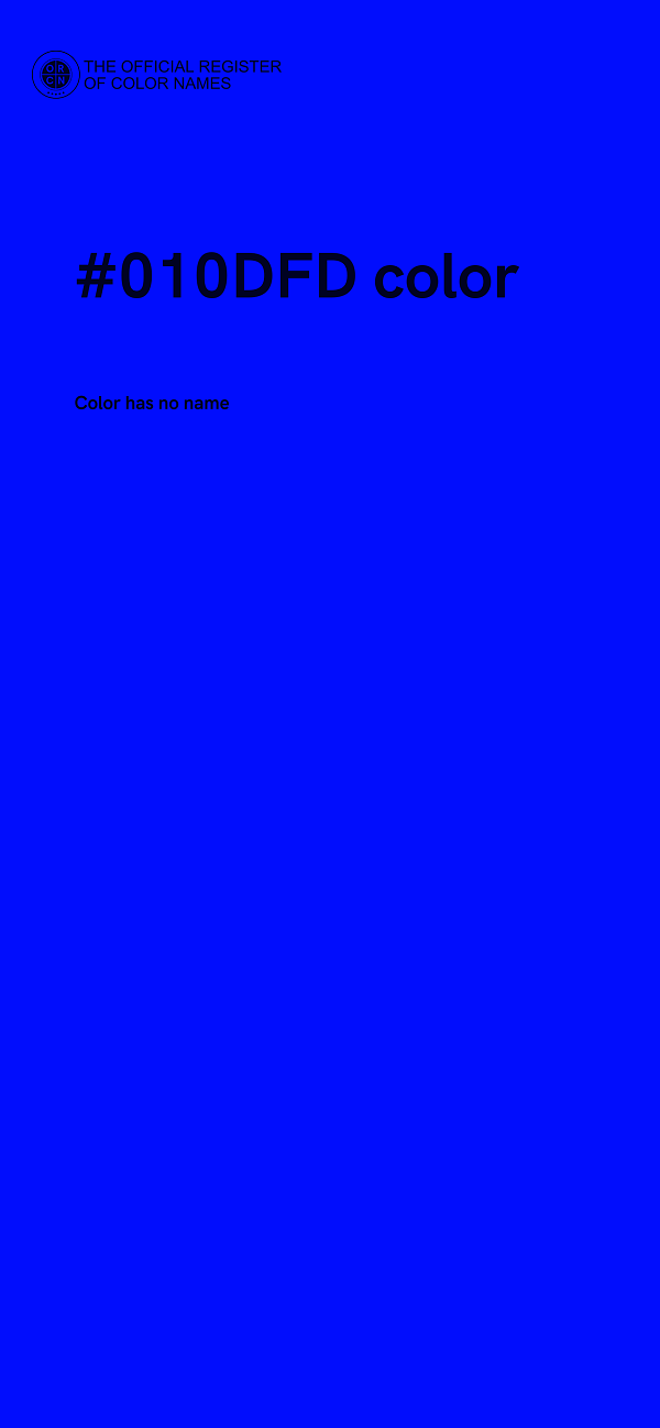 #010DFD color image