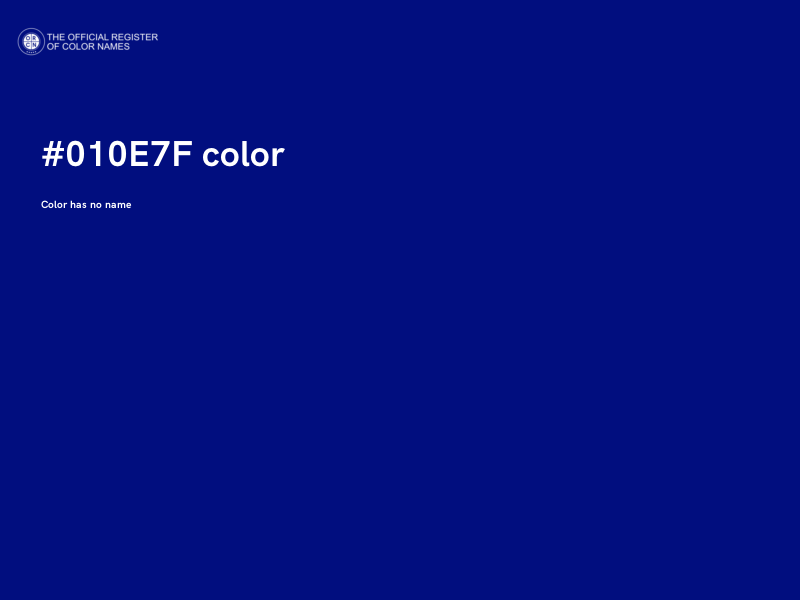 #010E7F color image