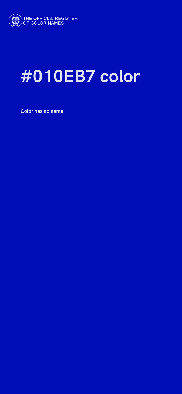 #010EB7 color image