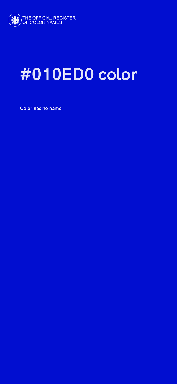 #010ED0 color image