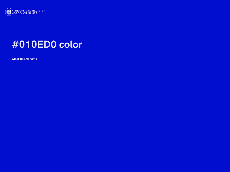 #010ED0 color image