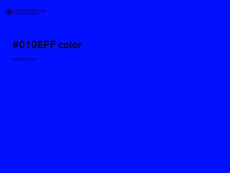 #010EFF color image