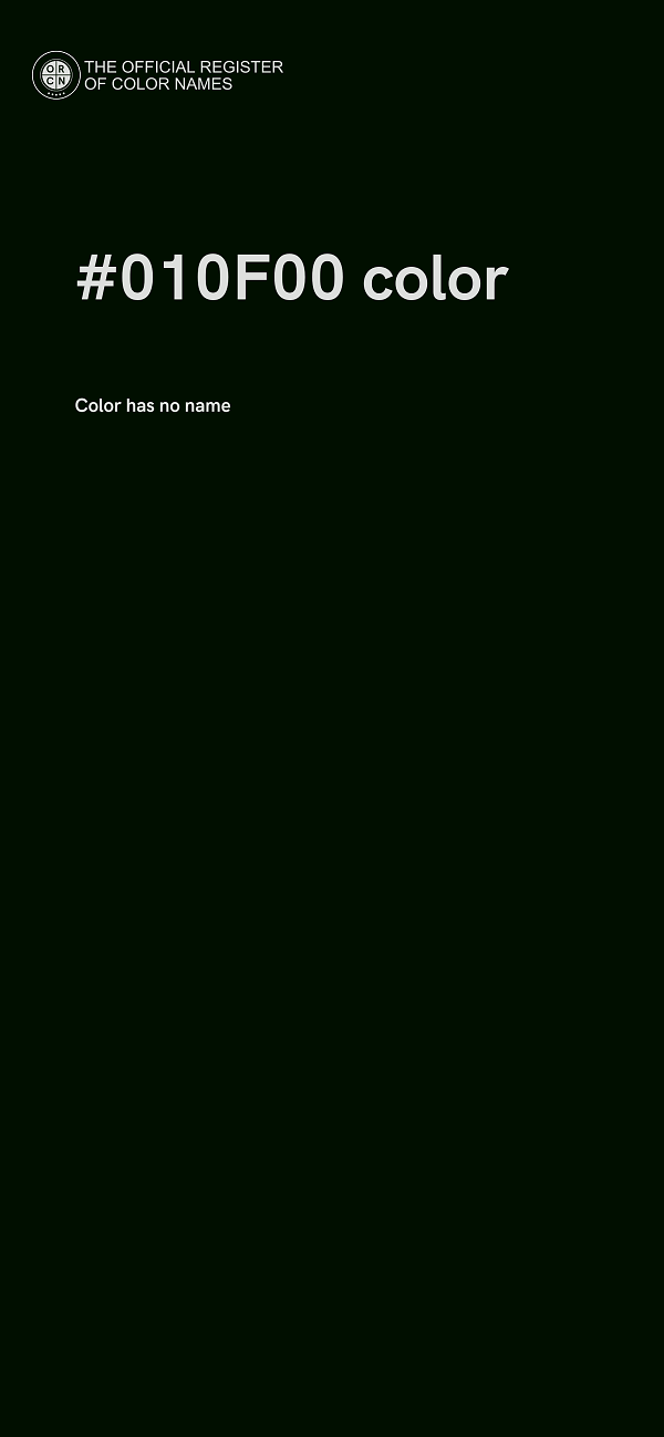 #010F00 color image