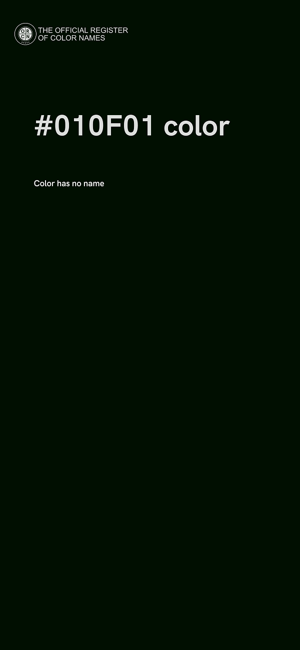 #010F01 color image