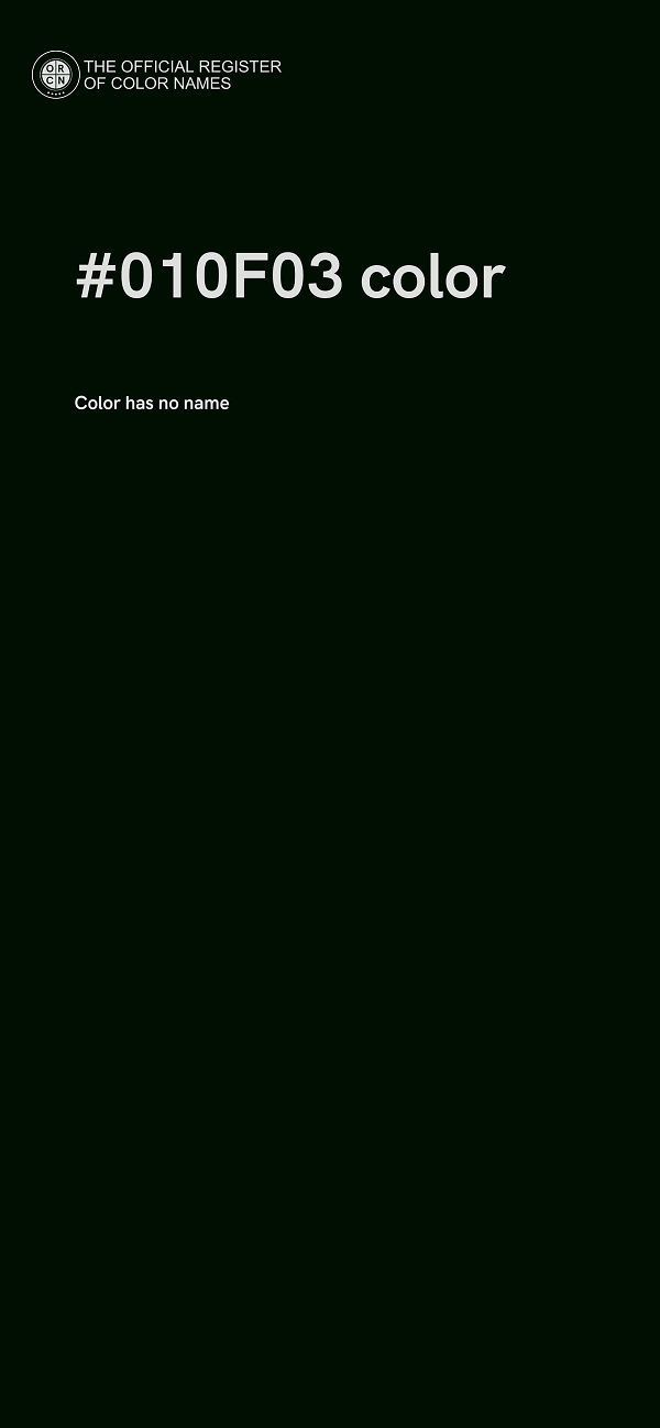 #010F03 color image