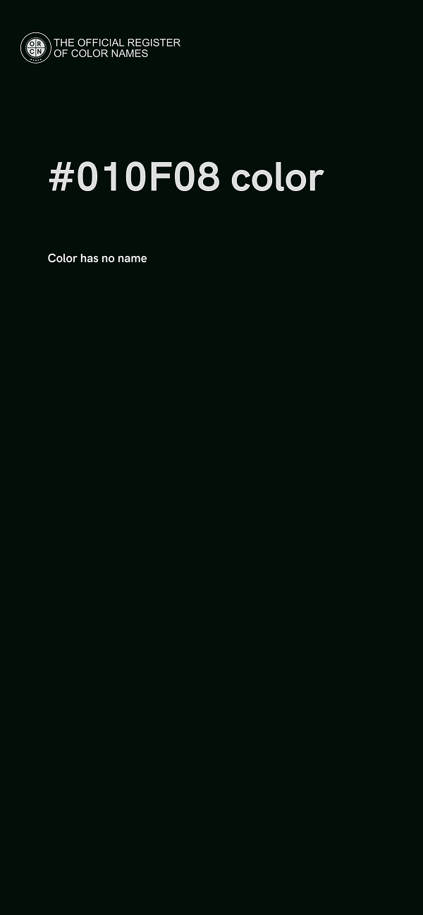 #010F08 color image