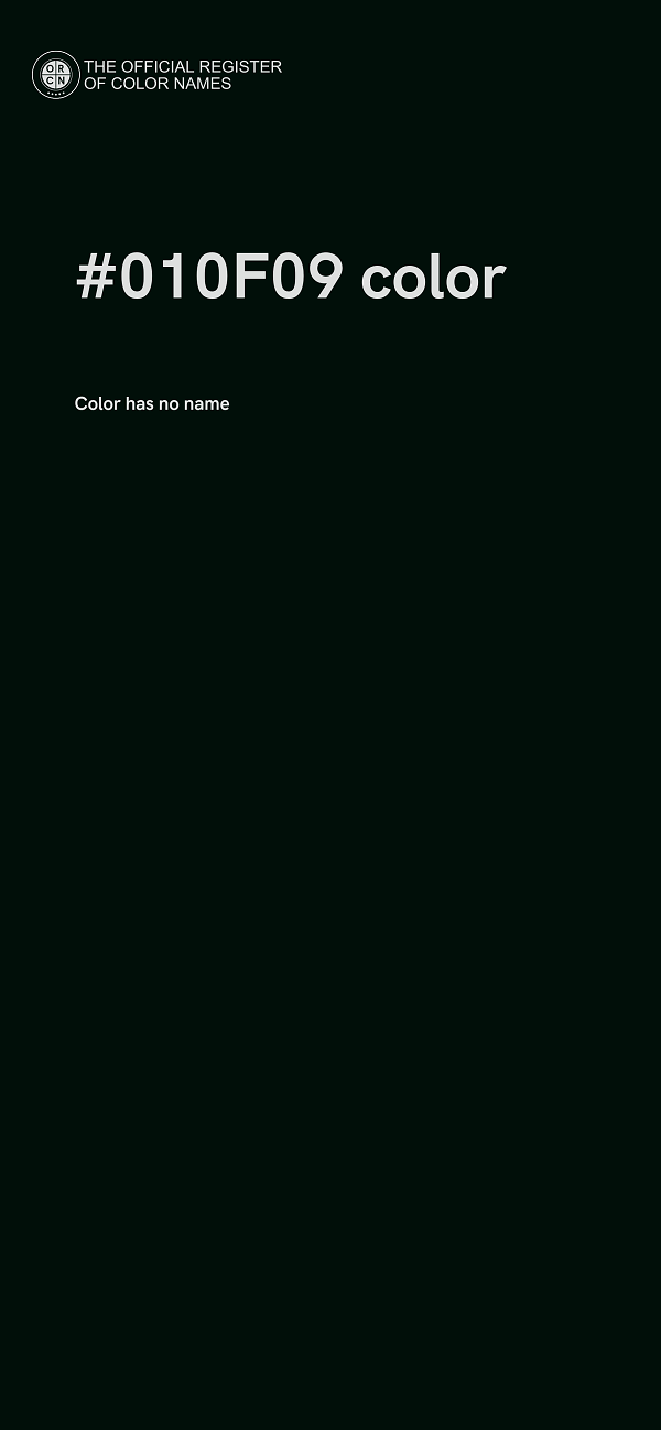 #010F09 color image