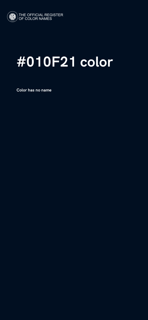 #010F21 color image