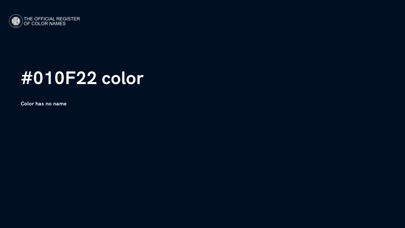 #010F22 color image