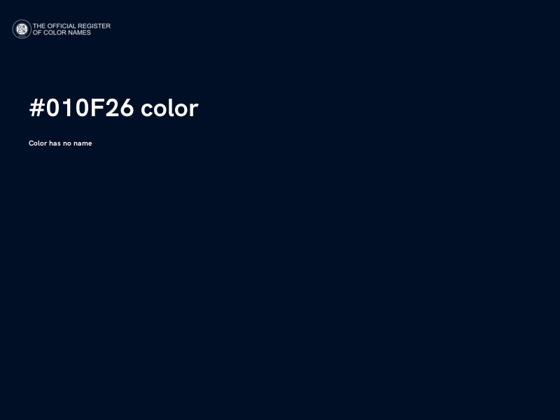 #010F26 color image