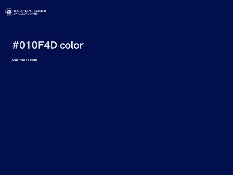 #010F4D color image