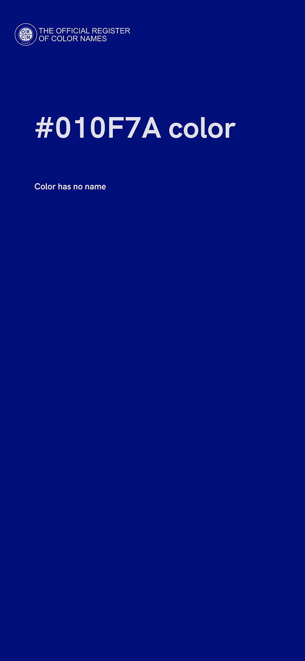 #010F7A color image