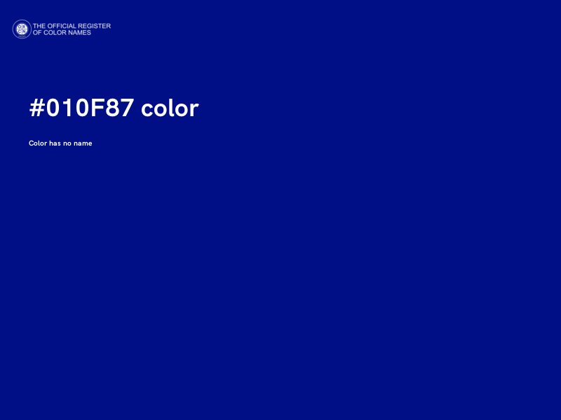 #010F87 color image