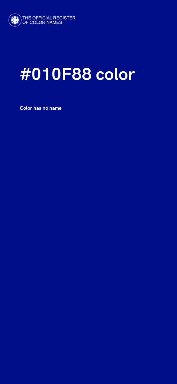 #010F88 color image