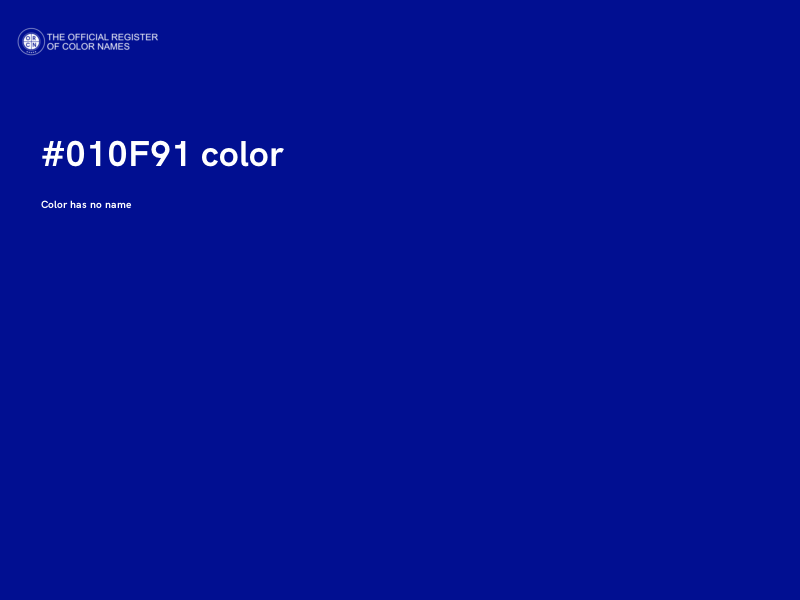 #010F91 color image