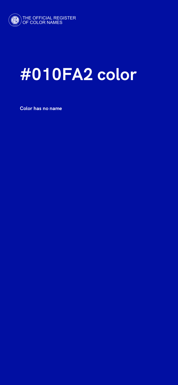 #010FA2 color image