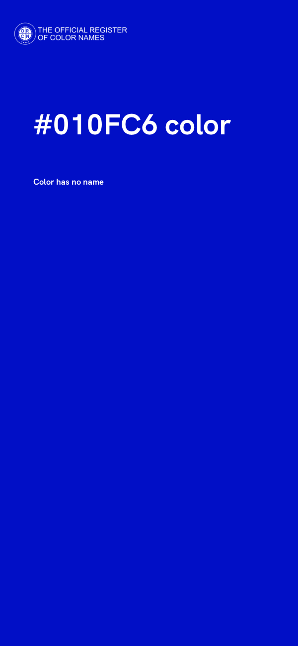 #010FC6 color image
