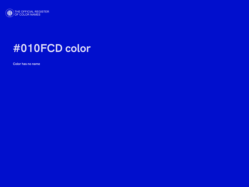 #010FCD color image