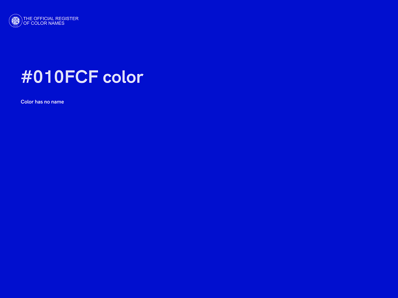 #010FCF color image