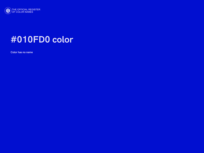 #010FD0 color image